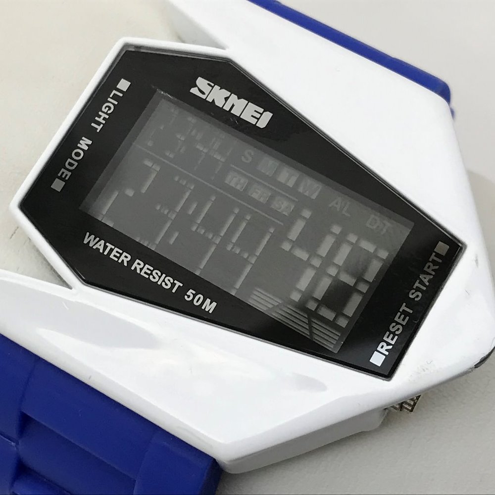Skmei Men Watch Digital Sport Blue/White Wrist Wat - Picture 6 of 12